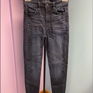 AEO Super Hi Rise Jegging Blue Jeans sz 0 Short